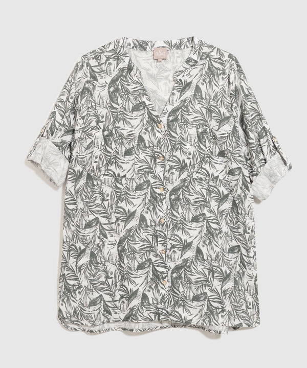 Blusa Manga 3/4  Estampada