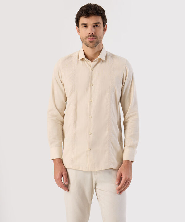 Camisa Guayabera Moderna Para Hombre image number null