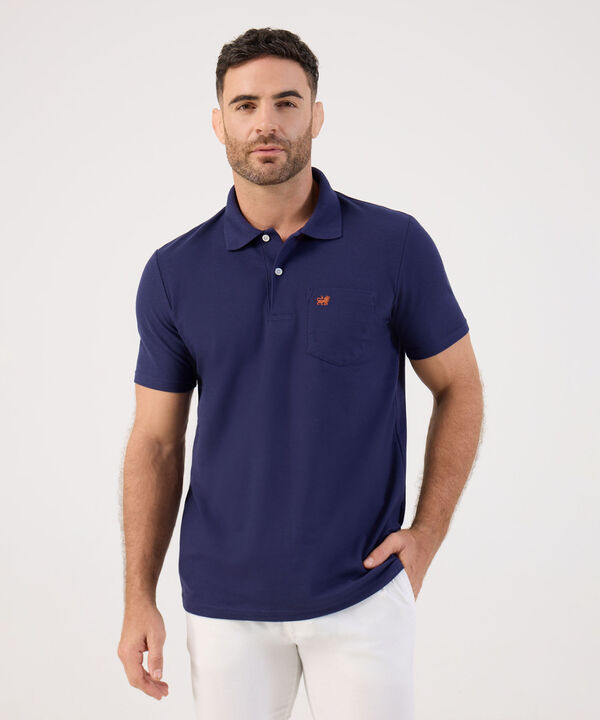 Polo Unicolor Con Bolsillo 