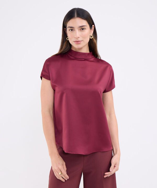 Blusa unicolor para mujer image number null