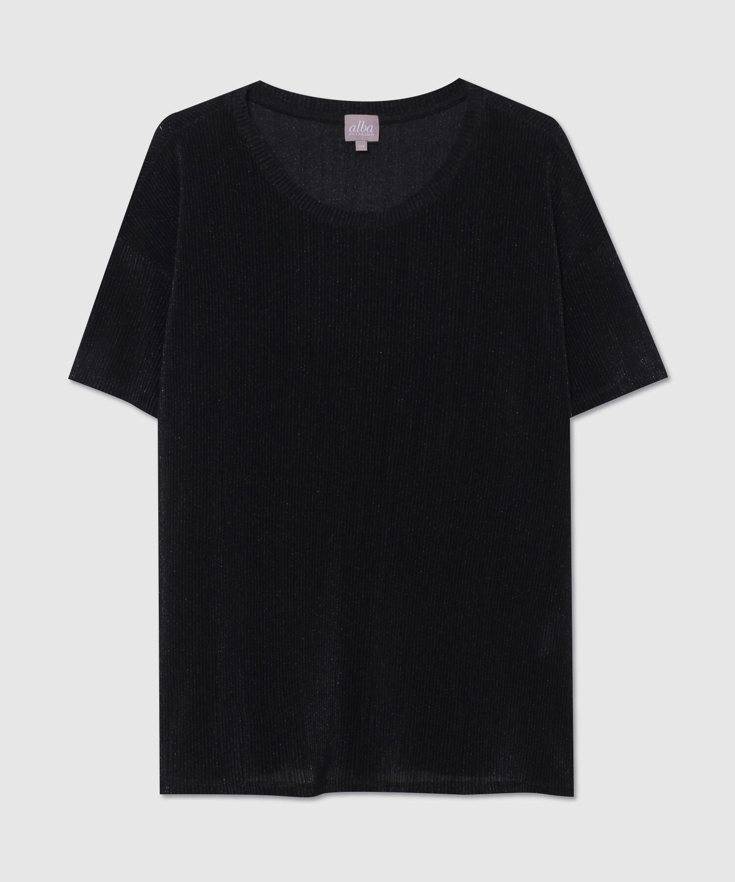 Camiseta Con Cuello Redondo Y Manga Corta Corrida