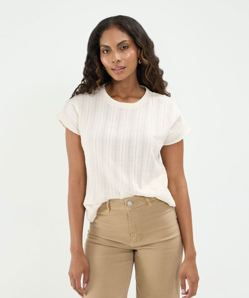 Blusa Manga Corta Para Mujer