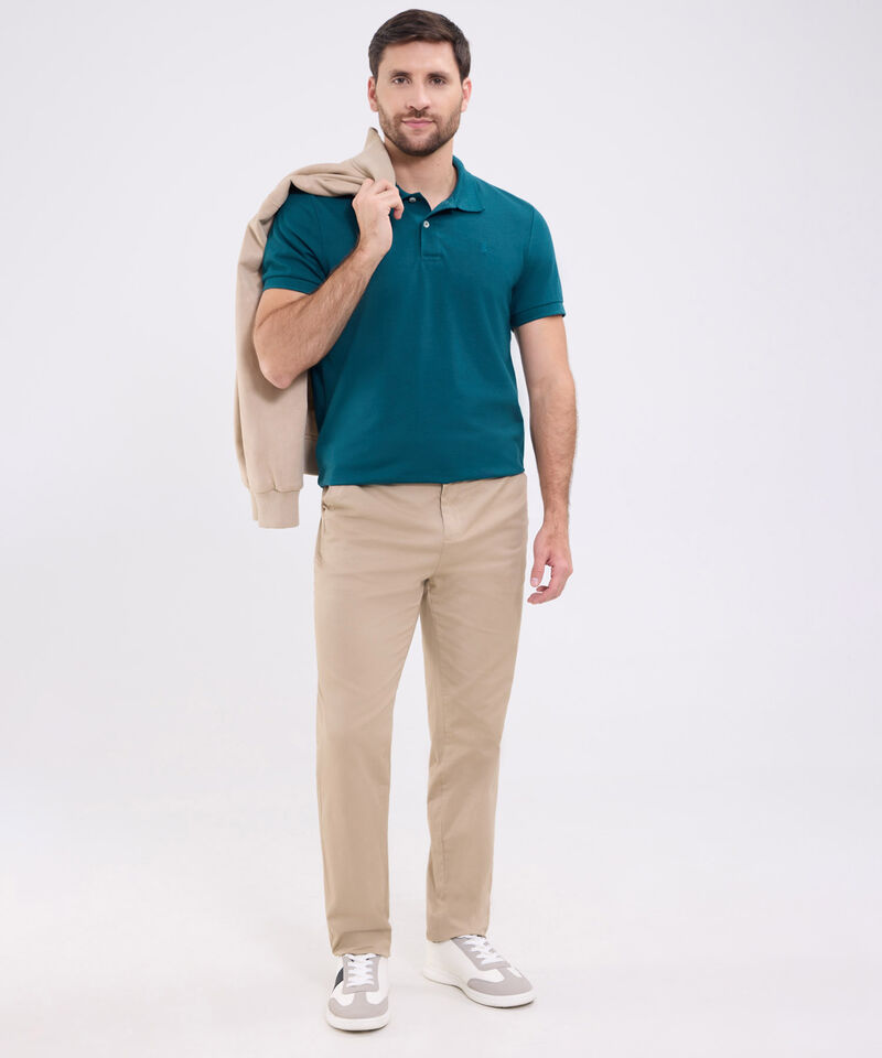 Polo Unicolor Para Hombre