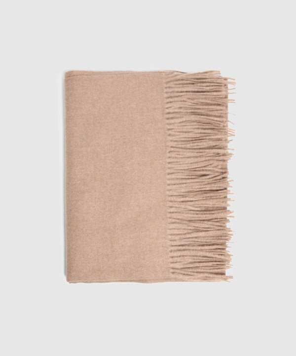 Bufanda Suave de Tejido Fino con Flecos Para Hombre image number null