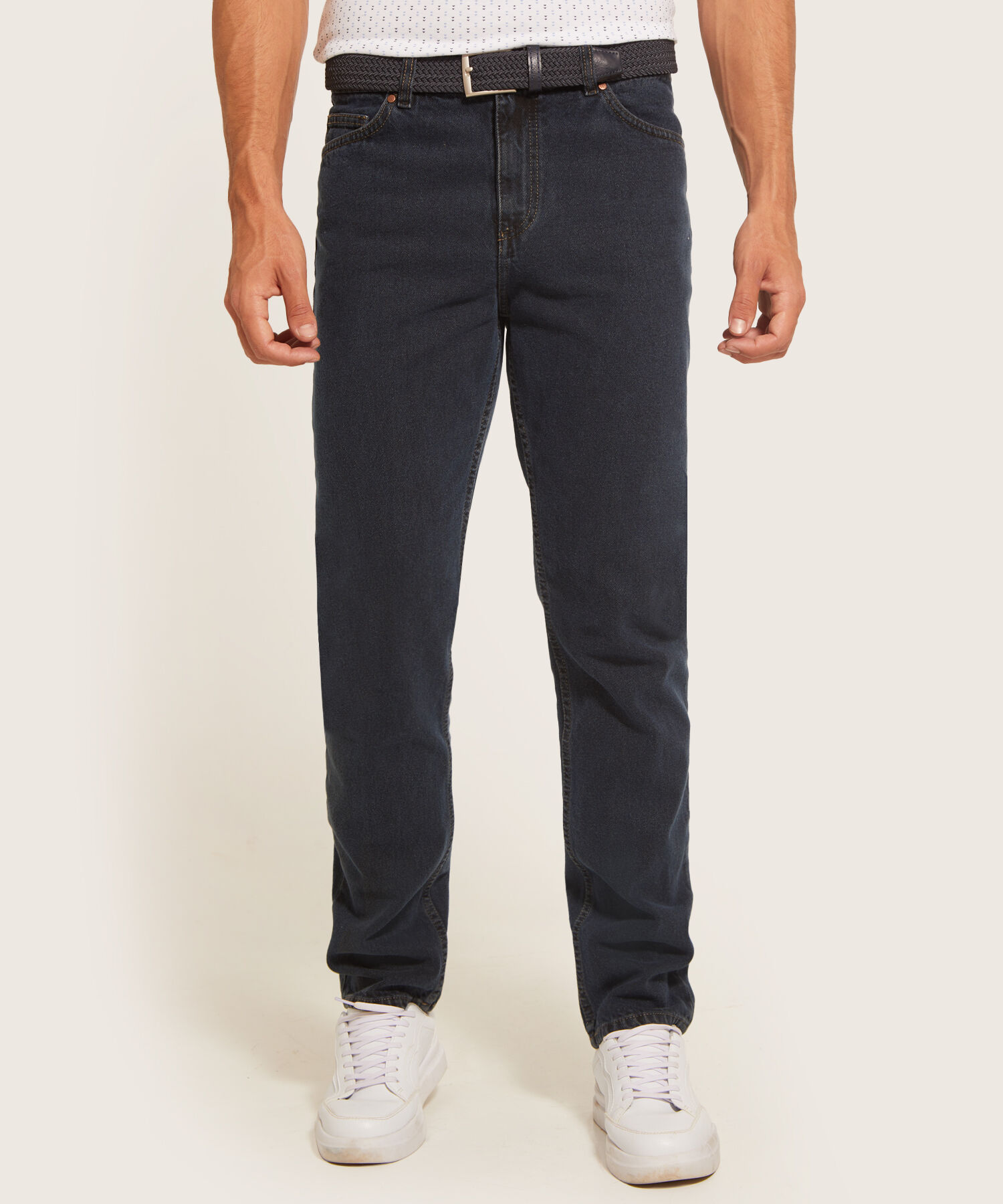 Jean Regular Azul Oscuro Con Dip Dye