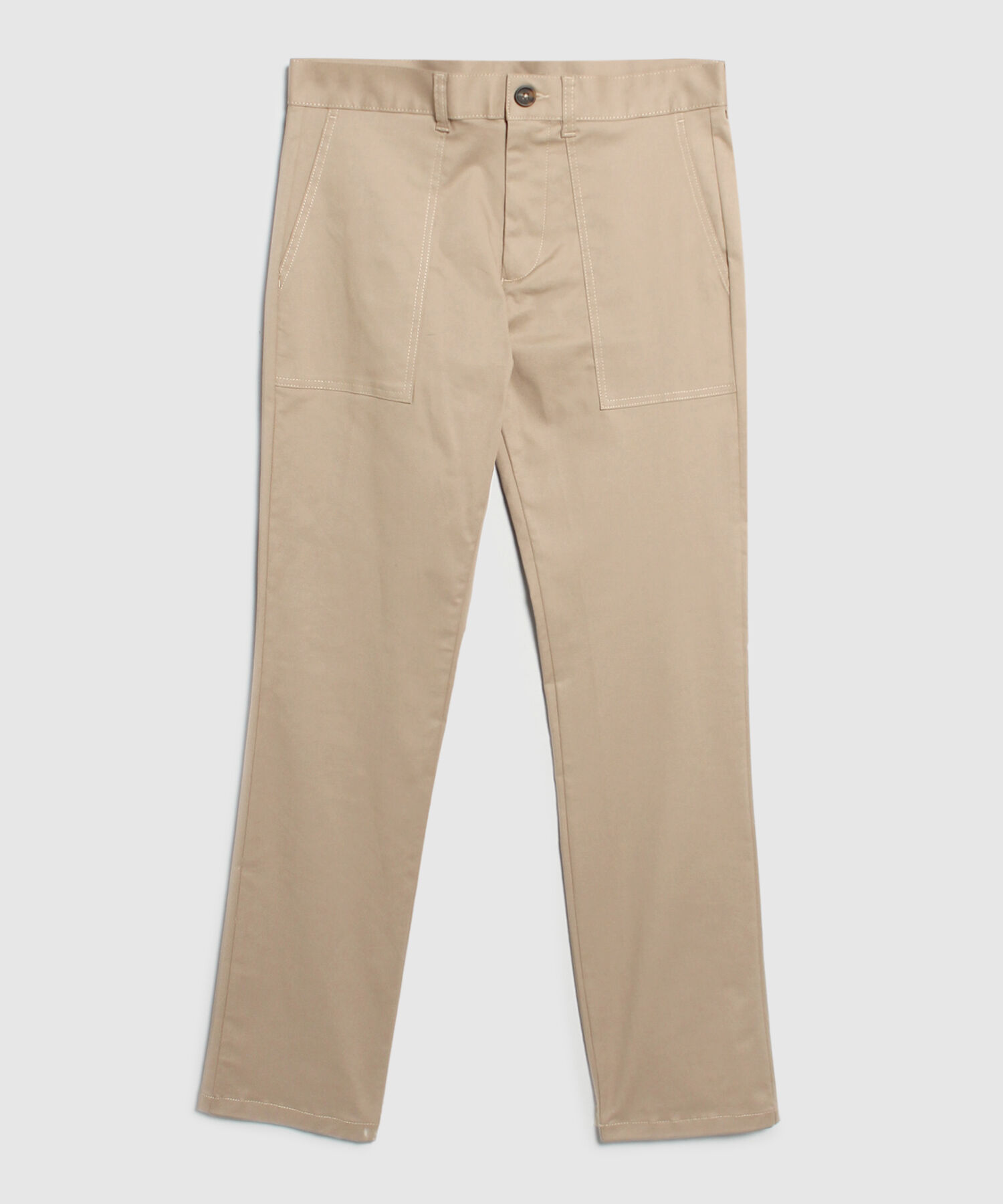 Pantalón Moda Unicolor Con Bolsillos, Silueta Regular Fit, Safari Soft Línea Moda