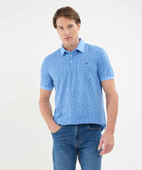 Polo Estampada Cuello Máquina Sin Bolsillo image number null