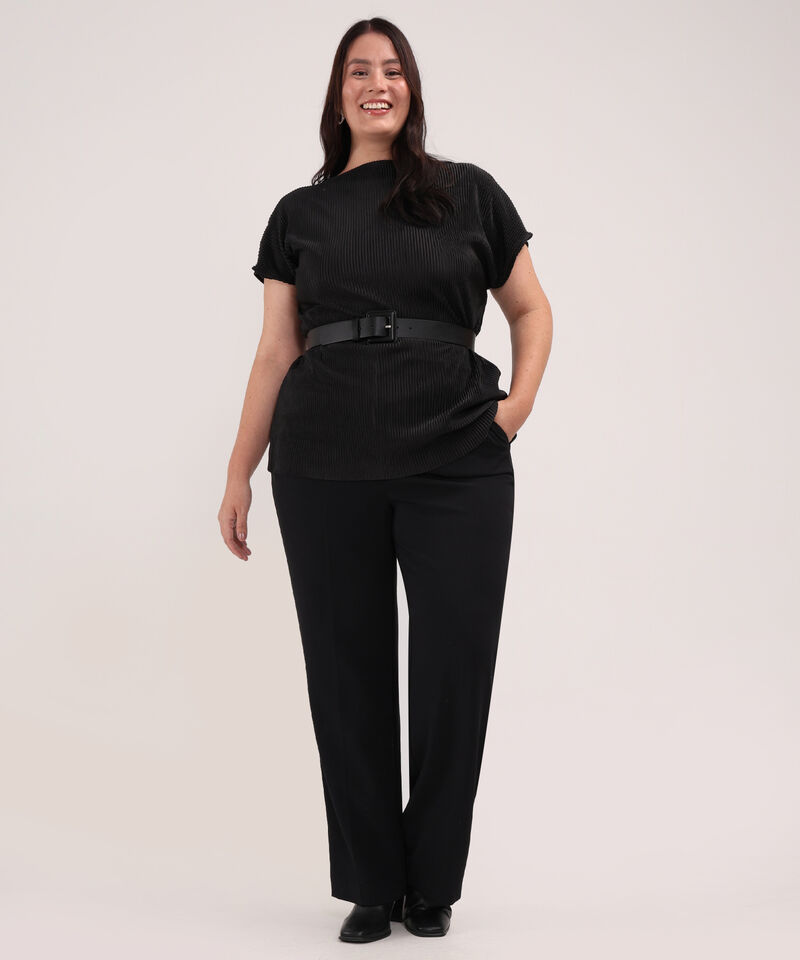 Camiseta Plisada Unicolor