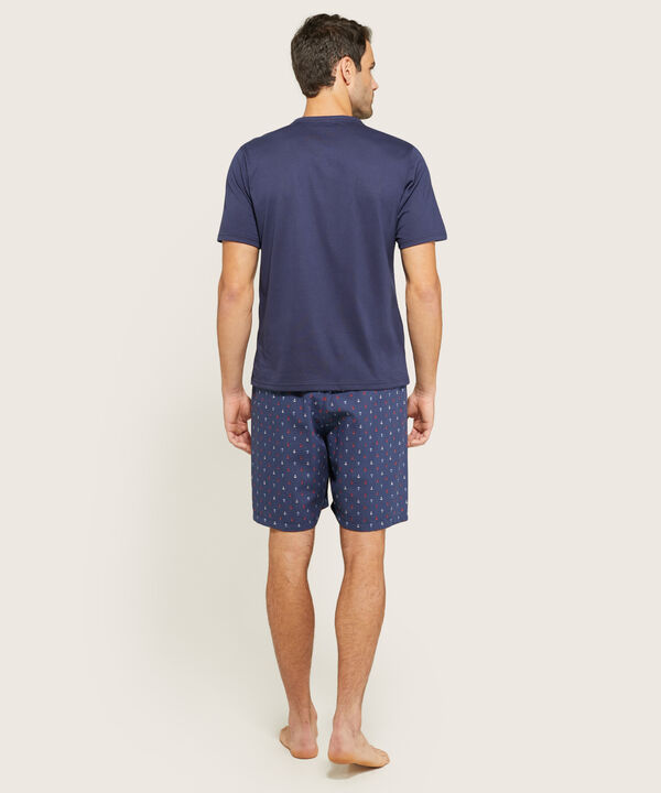 Pijama Corto Corto/ Camiseta Henley