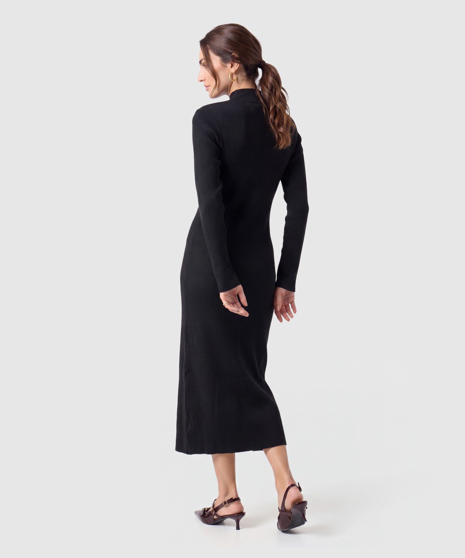 Vestido Tejido Botones Para Mujer