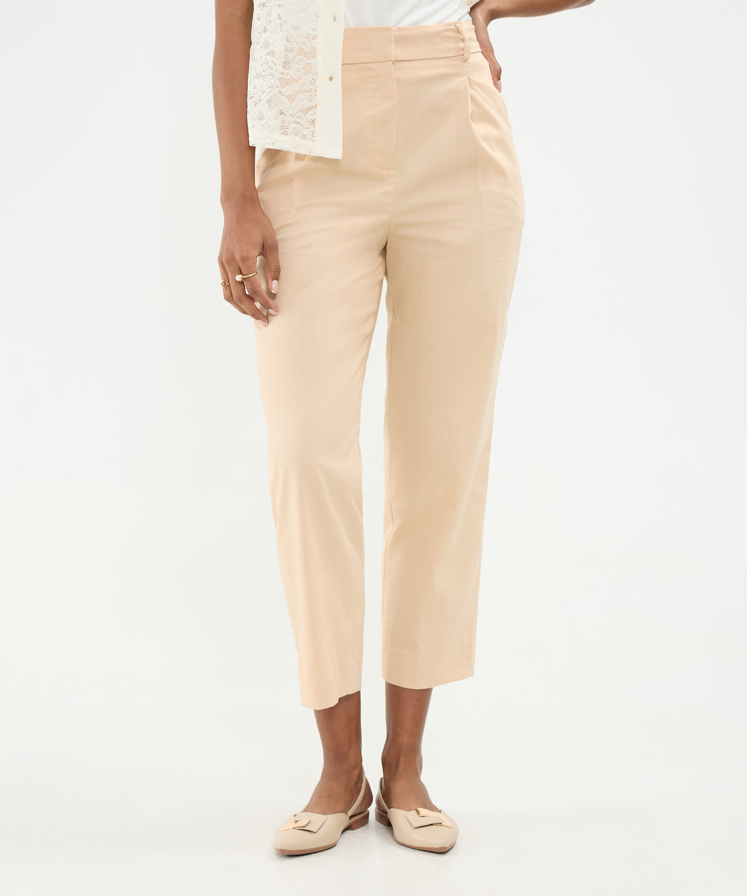 Pantalon Recto, Pretina Resortada En Posterior