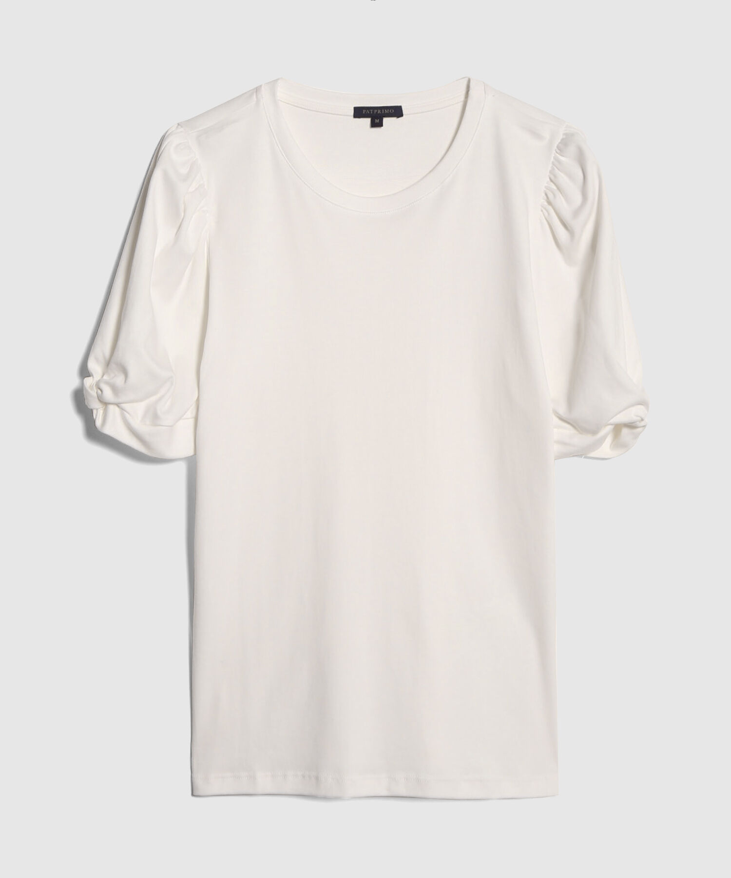 Camiseta Escote Redondo Con Detalle En Manga