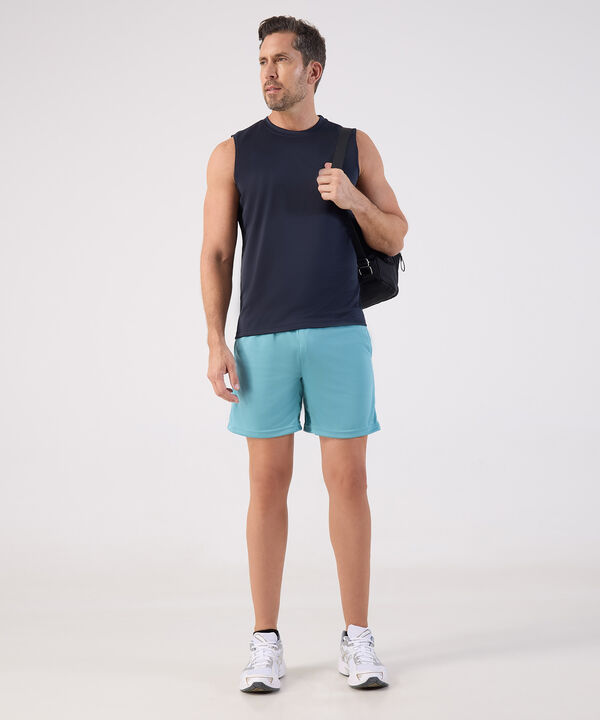 Bermuda Punto Unicolor Con Bolsillos image number null