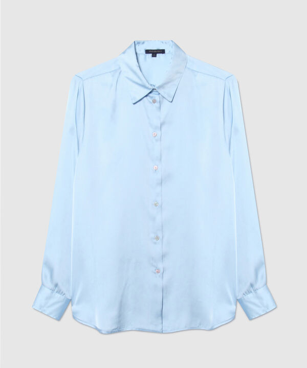 Camisa Manga Larga en Satín