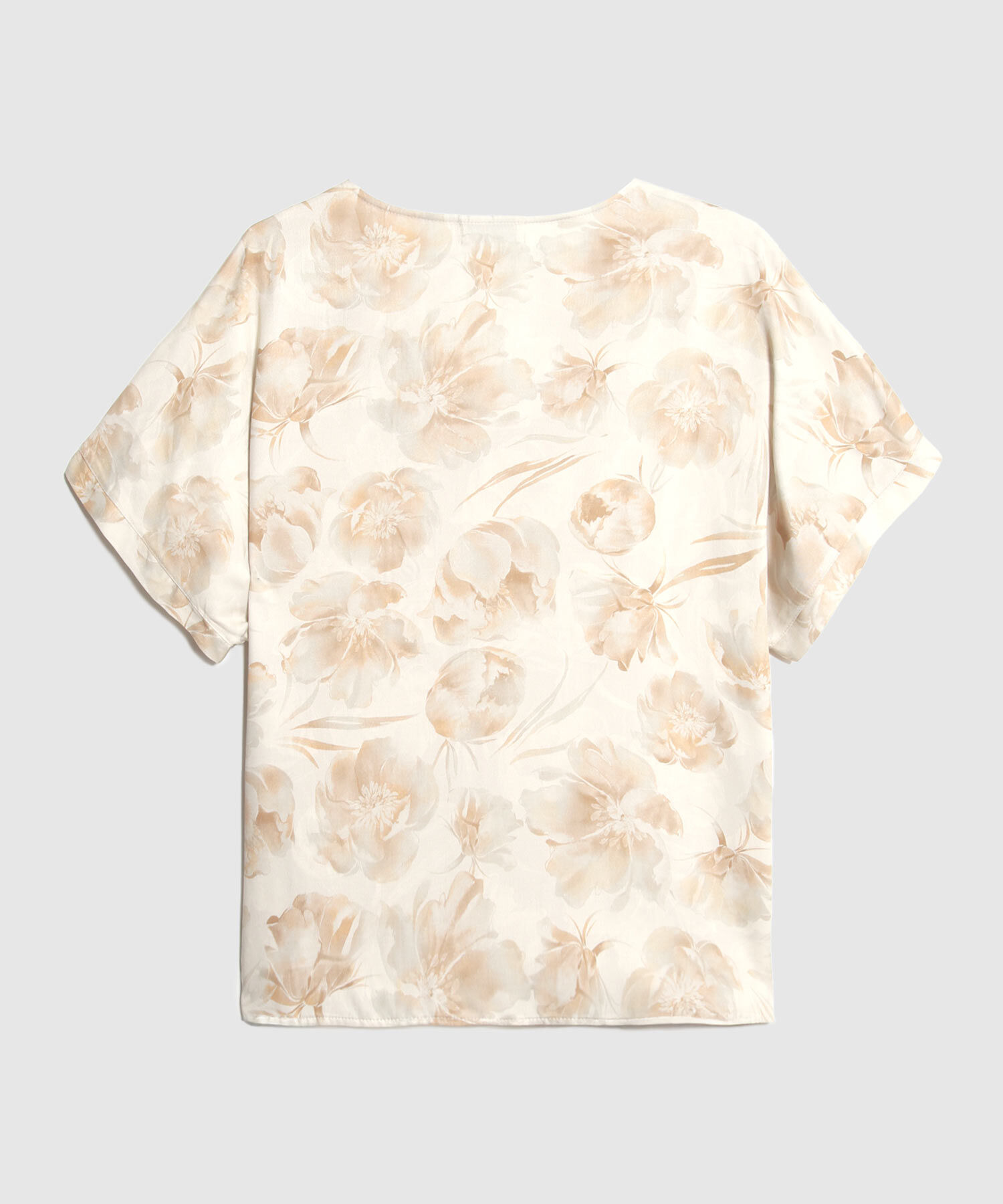 Blusa Estampada Con Abotonadura Falsa