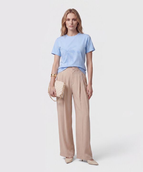 Camiseta Con Bordado Para Mujer