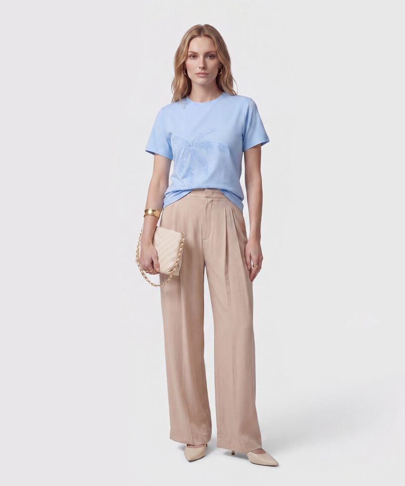 Camiseta Con Bordado Para Mujer