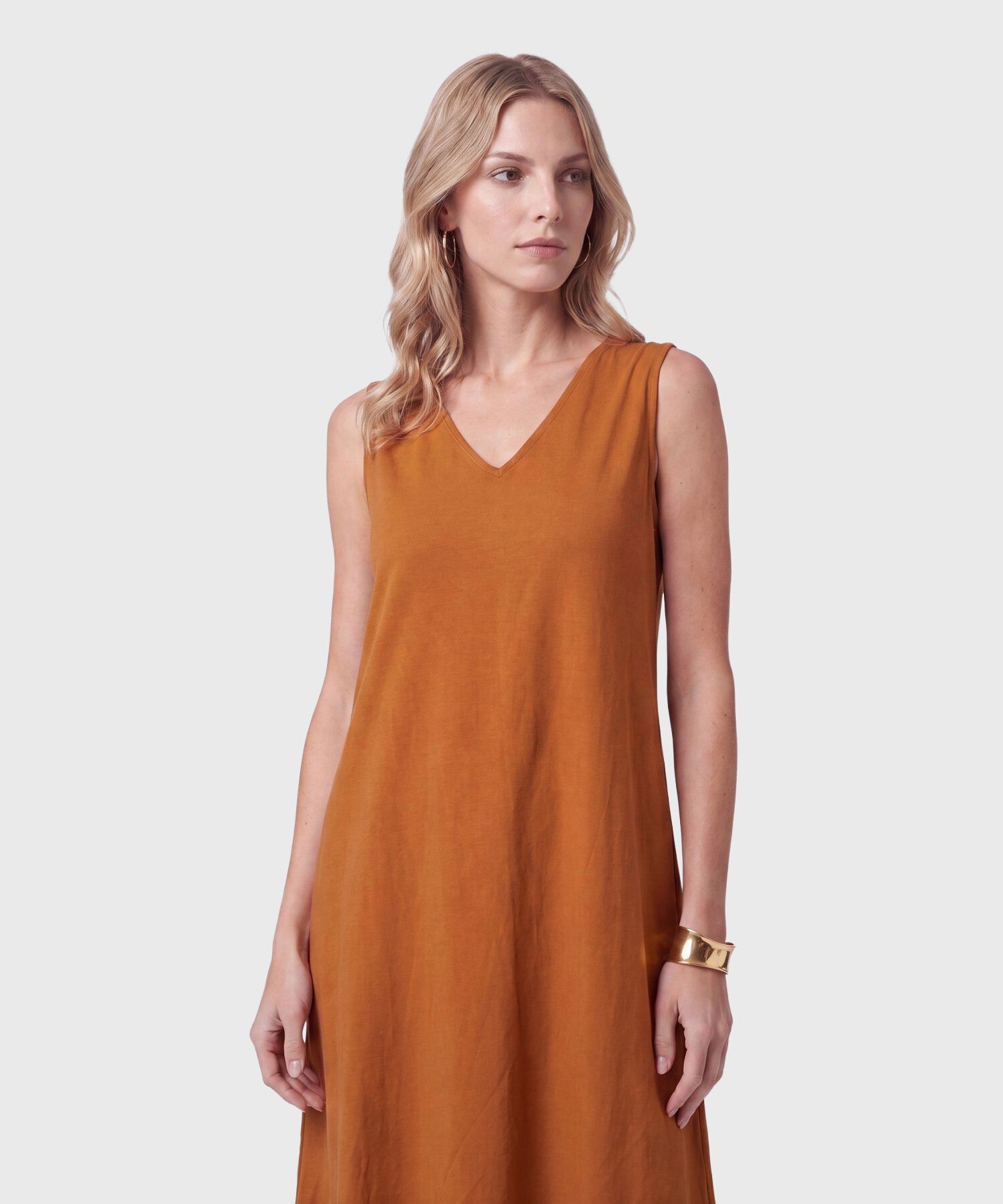 Vestido Casual Con Escote En V Para Mujer