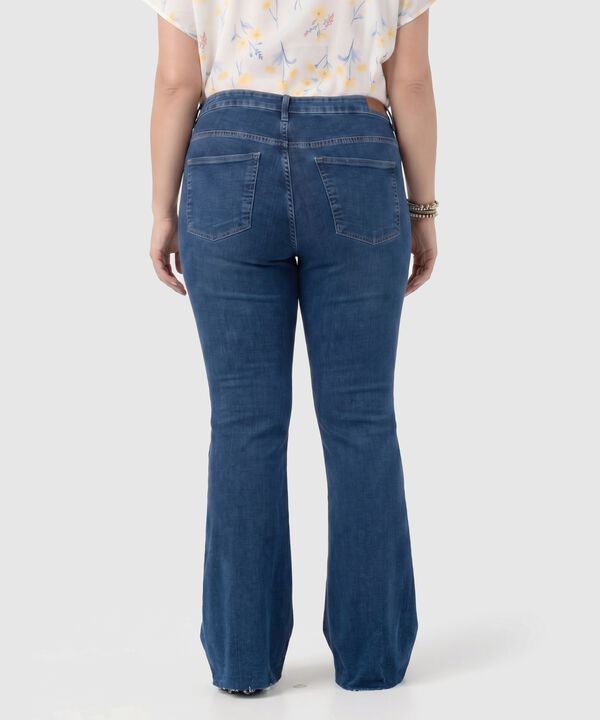Jeans Flare De Tiro Alto Para Mujer Curvy