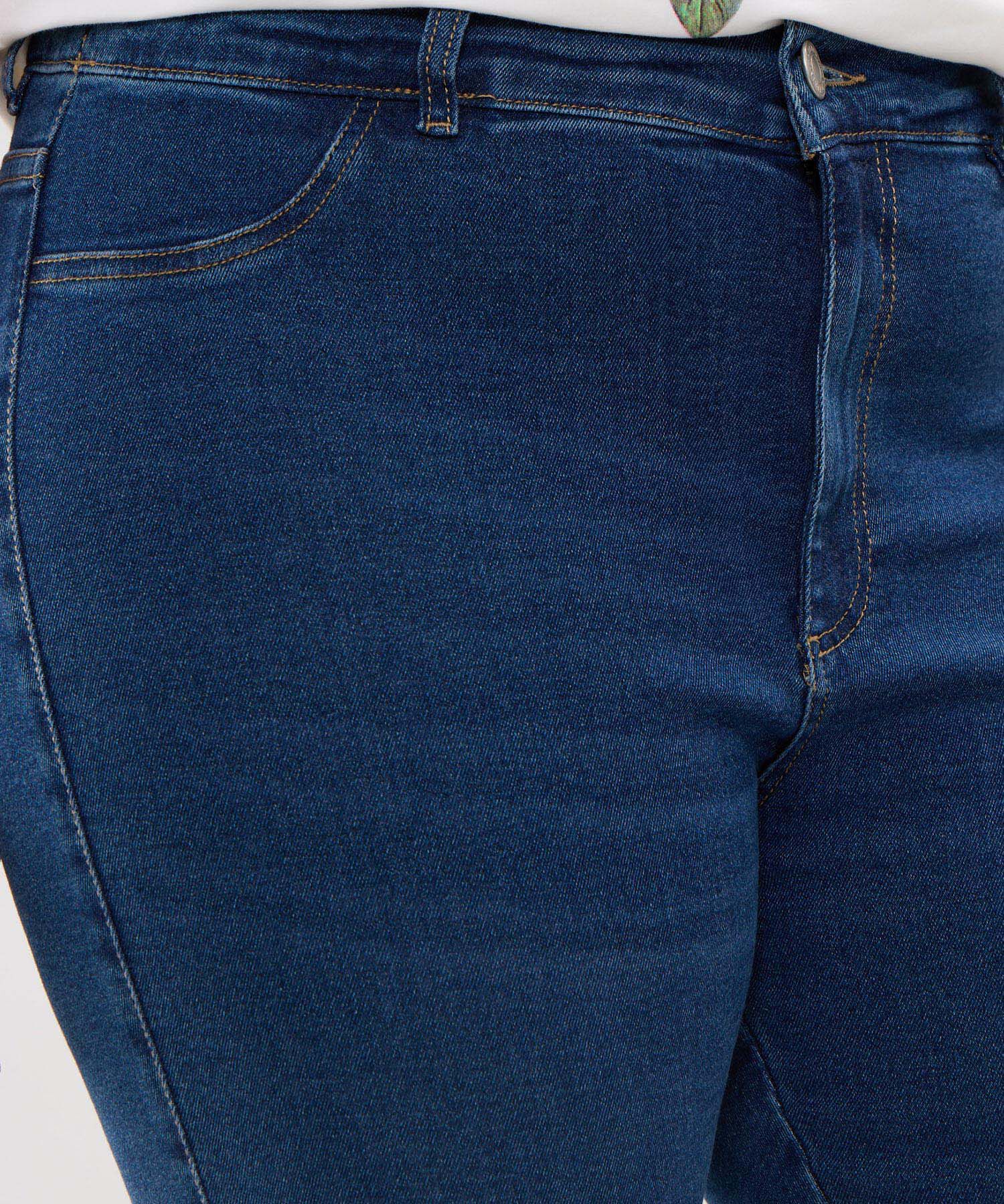 Jean Jegging Con Boton Tono Azul Medio