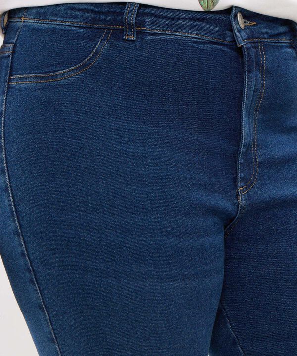 Jean Jegging Con Boton Tono Azul Medio image number null