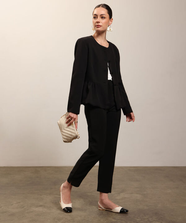 Pantalon Tiro Alto Unicolor