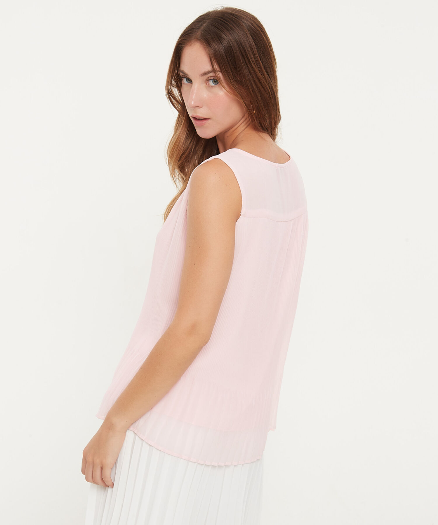 Blusa Plisada Manga Sisa
