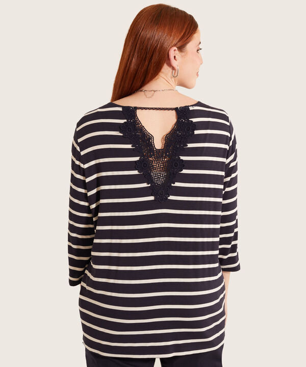 Camiseta Manga 3/4  A Rayas