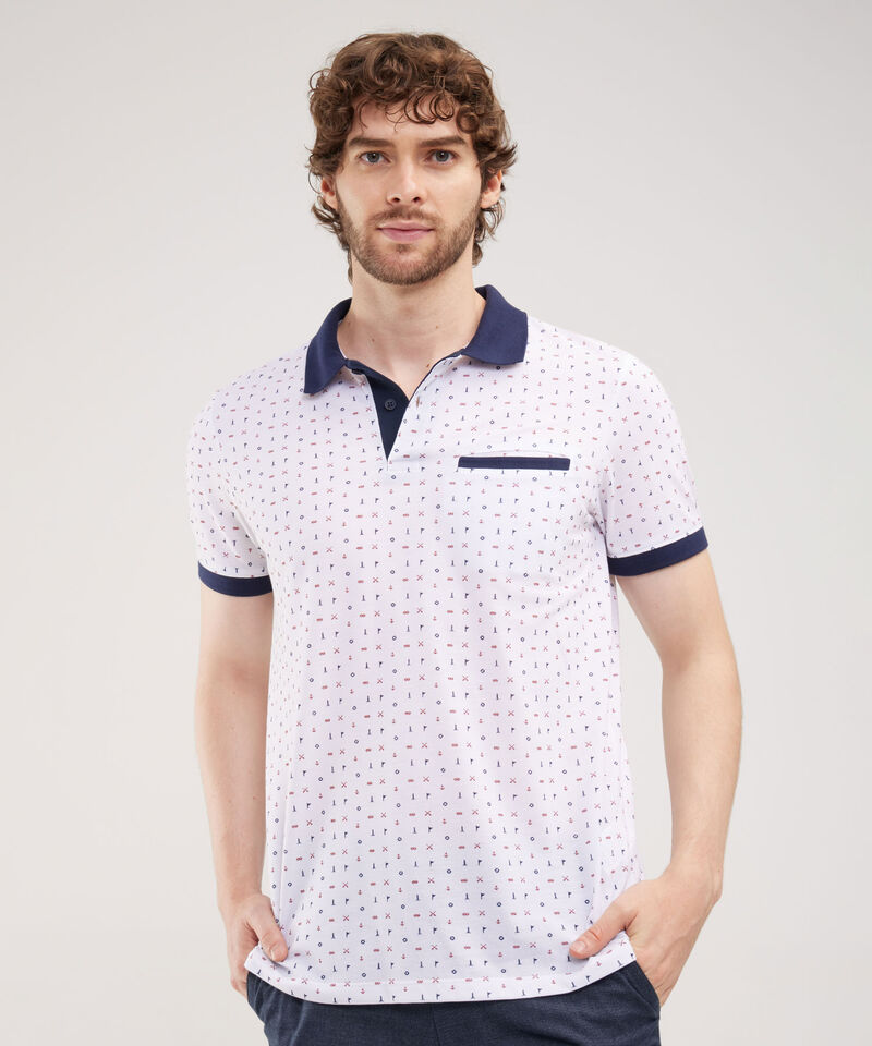 Polo Manga Corta Estampada
