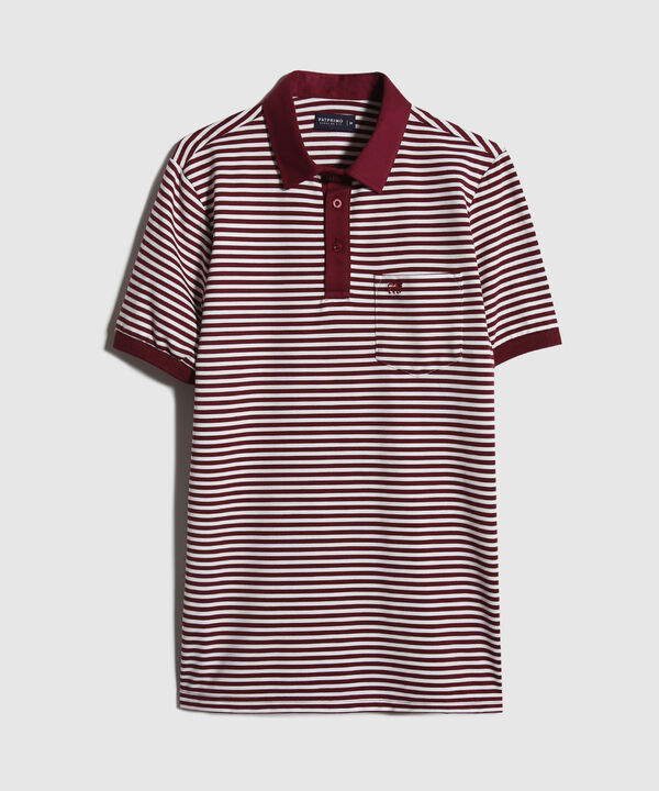 Polo Preteñida Cuello Maquina Con Bolsillo
