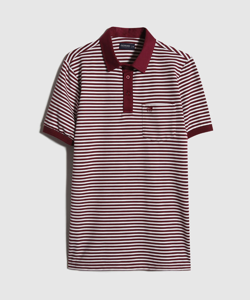 Polo Preteñida Cuello Maquina Con Bolsillo