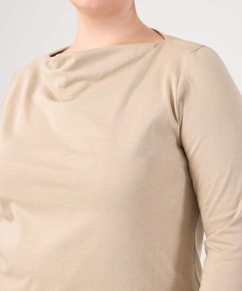 Camiseta Manga Larga Drapeada Para Mujer Curvy