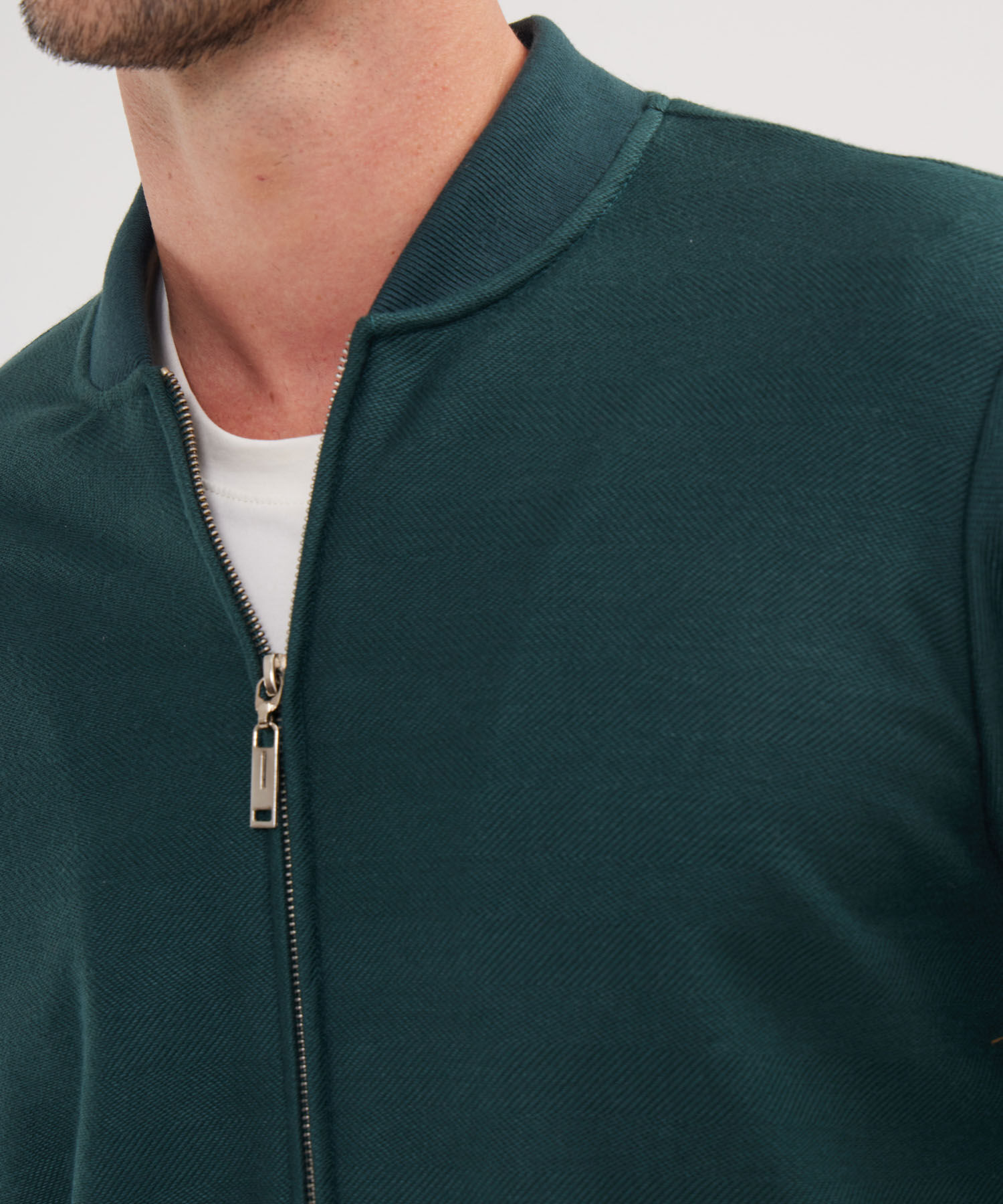 Buzo Bomber Tela Con Textura