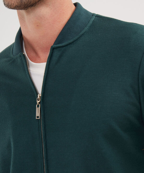 Buzo Bomber Tela Con Textura