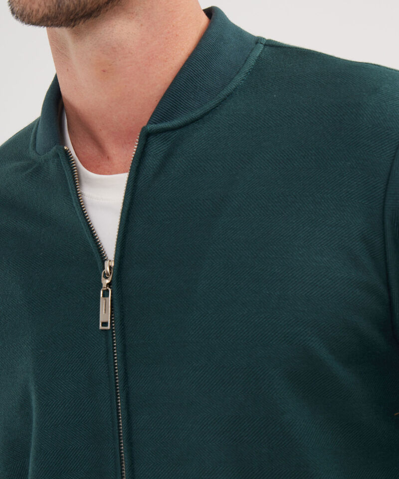 Buzo Bomber Tela Con Textura