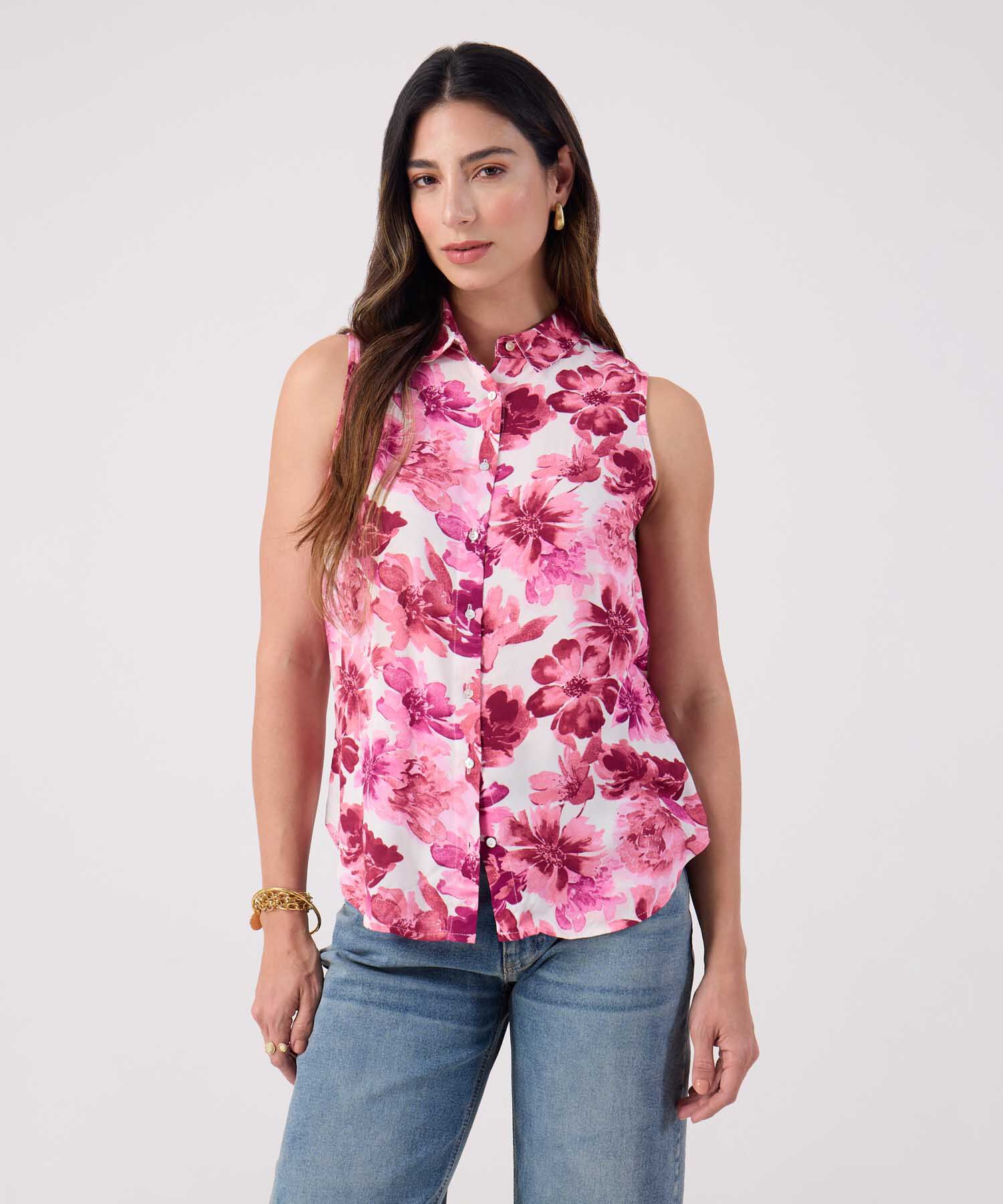 Blusa Estampada Manga Sisa 