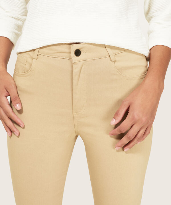 Pantalon 5 Bolsillos Unicolor En Drill