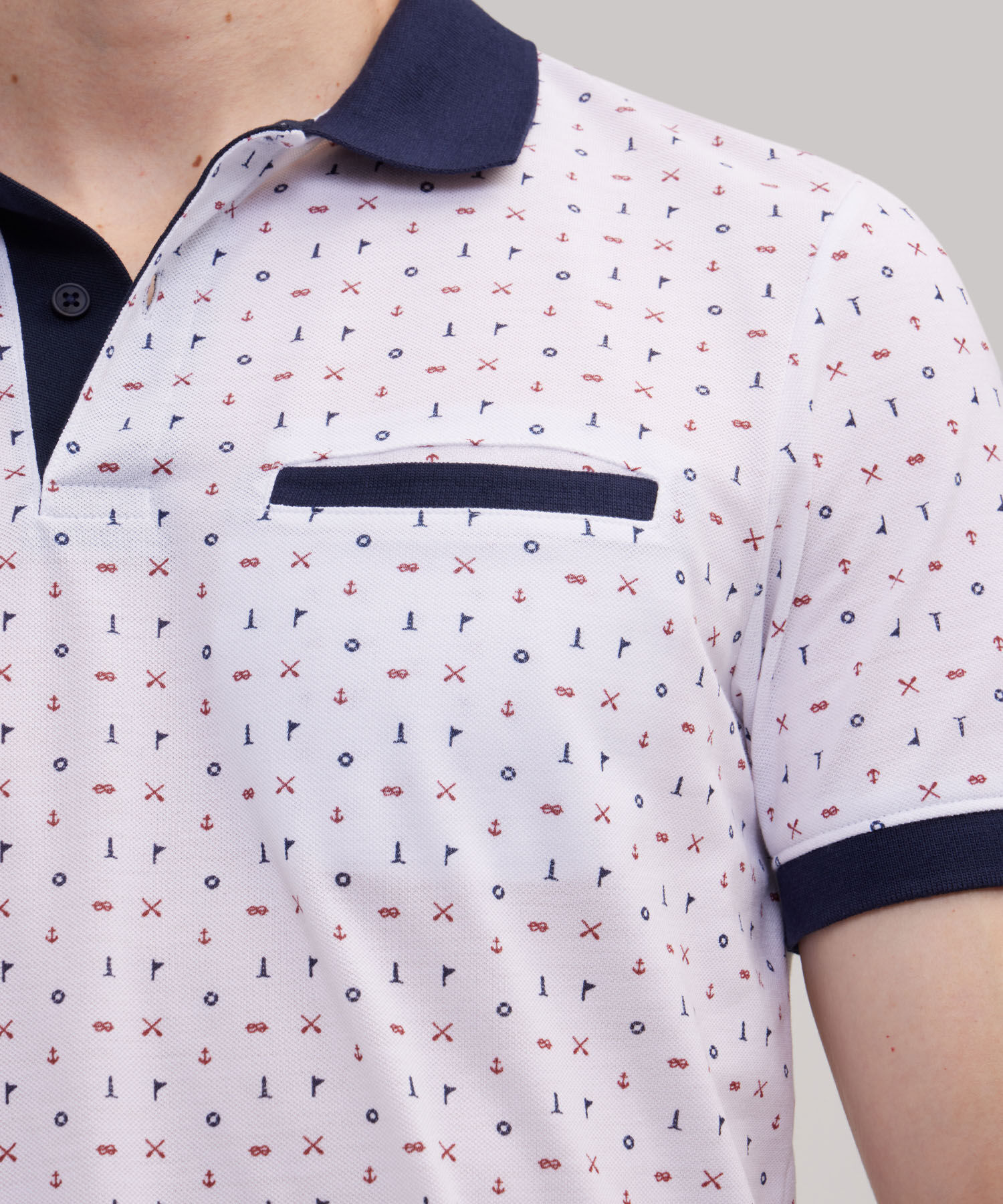 Polo Manga Corta Estampada