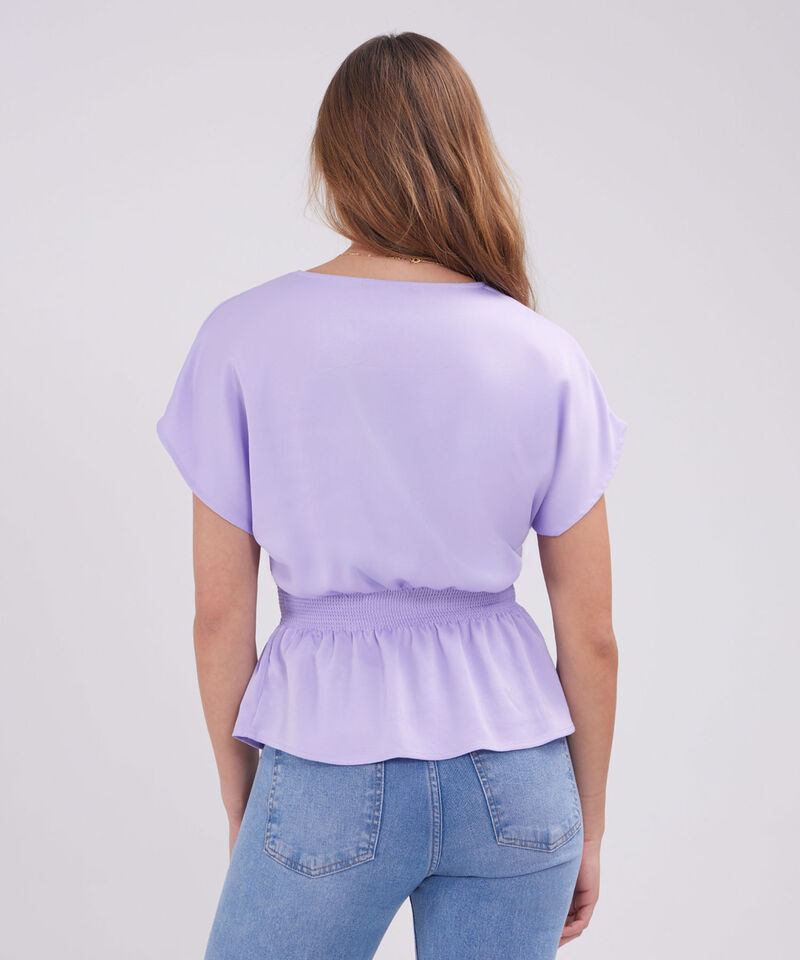 Blusa Manga Corta Unicolor