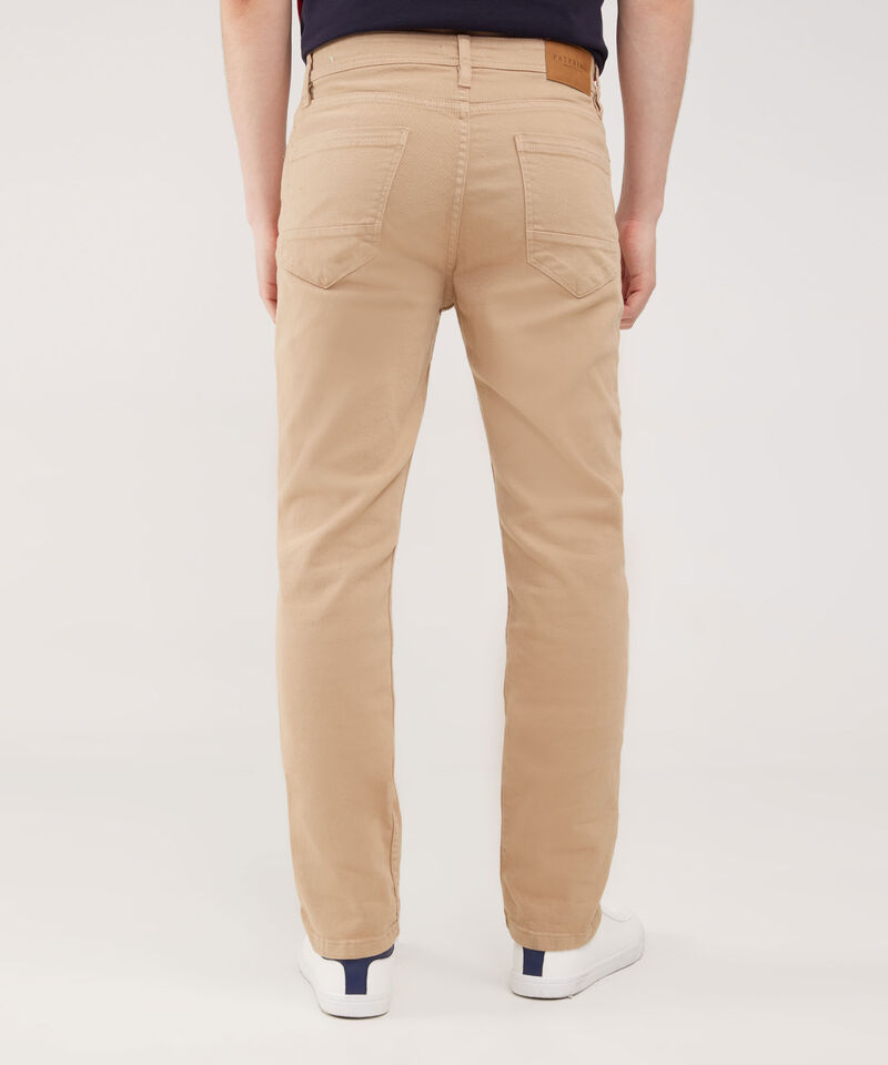 Pantalón Cinco Bolsillos Color Beige