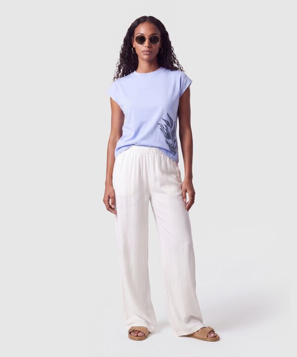 Camiseta Con Bordado Para Mujer