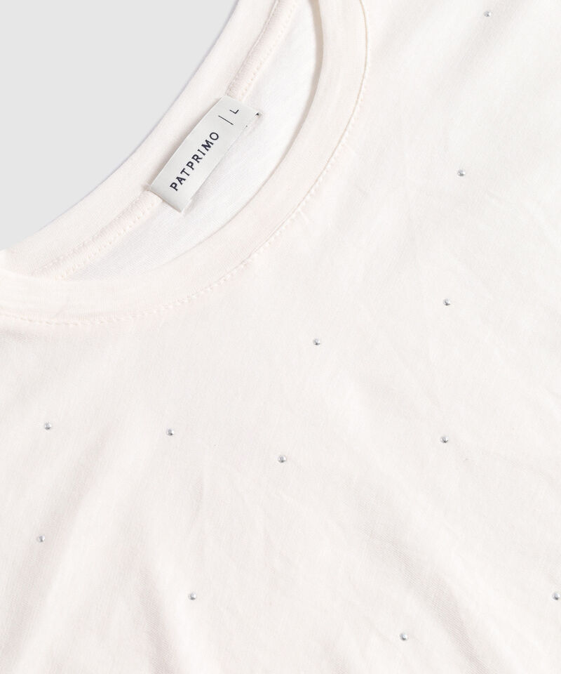 Camiseta Para Mujer Manga Corta con Pedrería