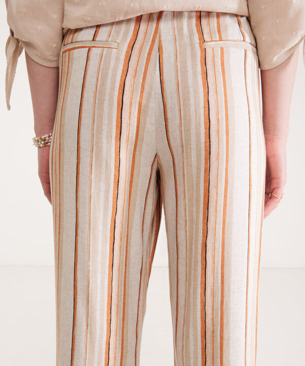 Pantalon Palazzo En Lino