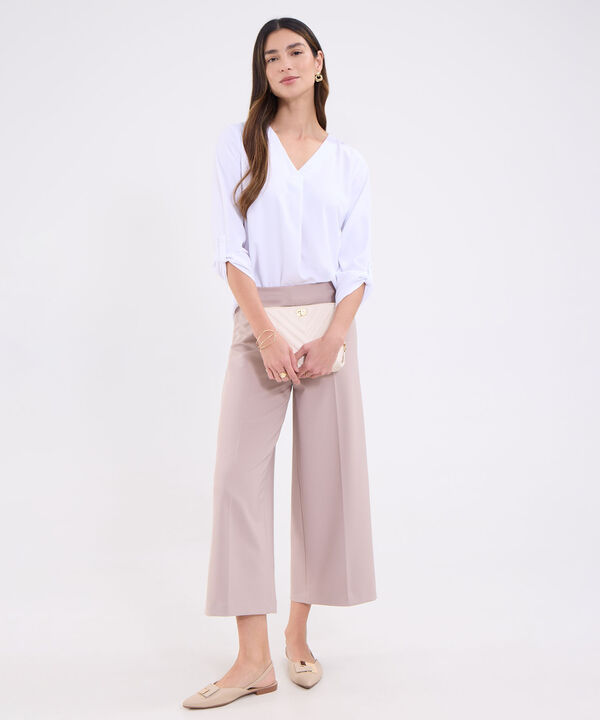 Pantalon culotte unicolor para mujer image number null
