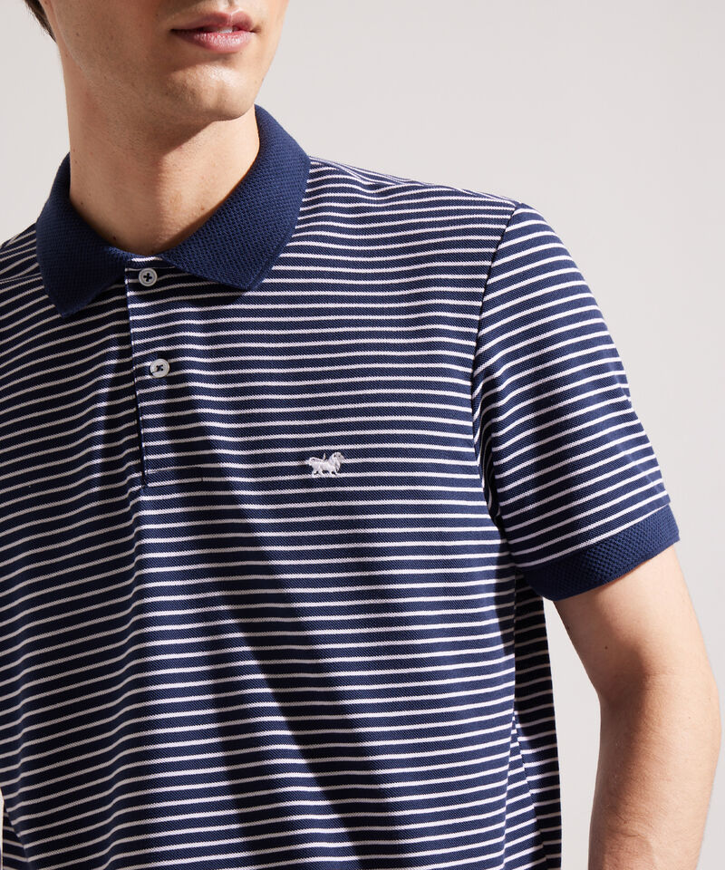 Polo Cuello Tejido Preteñido Bicolor Continuo