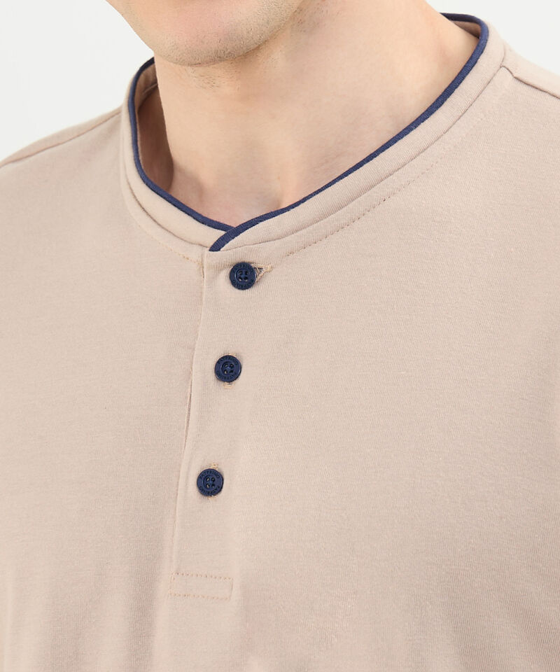 Pijama cuello henley