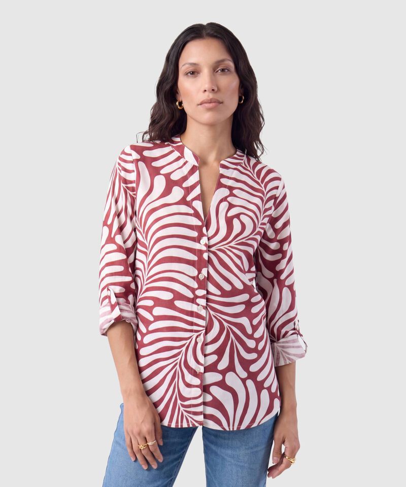 Blusa Manga Ajustable Para Mujer