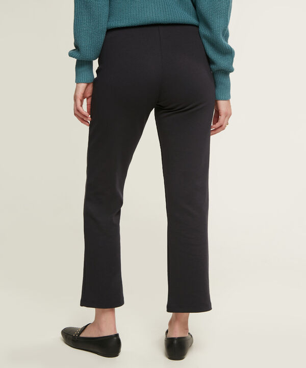 Leggins Unicolor Tiro Alto Con Broches Decorativos, Vena En Centro Frente Y Costado Superior, Trópico Floral