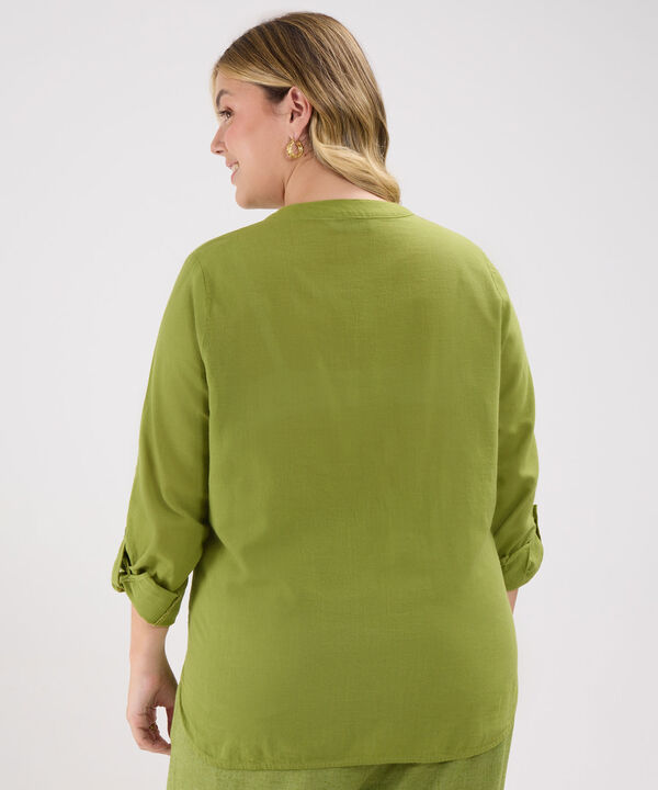 Blusa con Cuello Mao