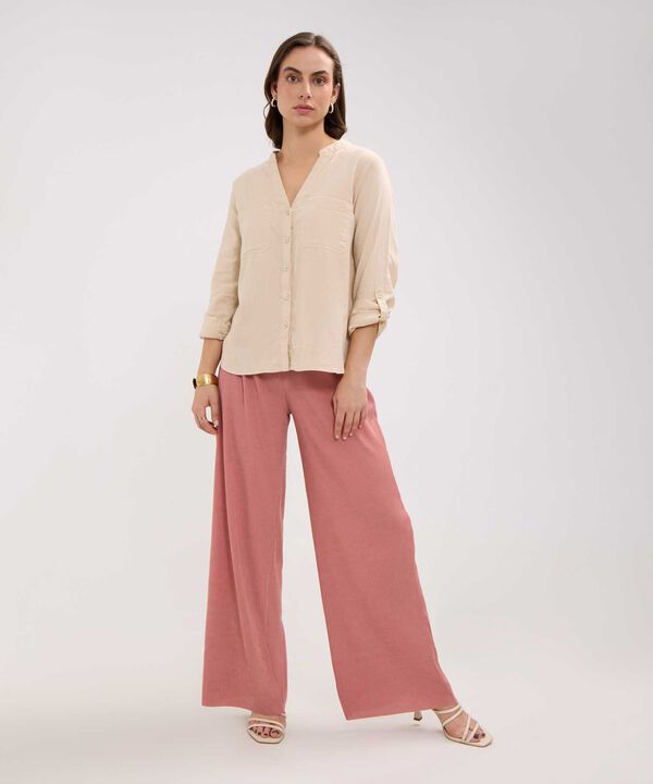Blusa en Efecto Lino image number null